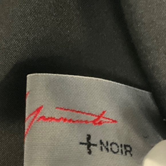 YOHJI YAMAMOTO NOIR BLACK DRAPED ASYMMETRIC SILK BLOUSE - Picture 5 of 6